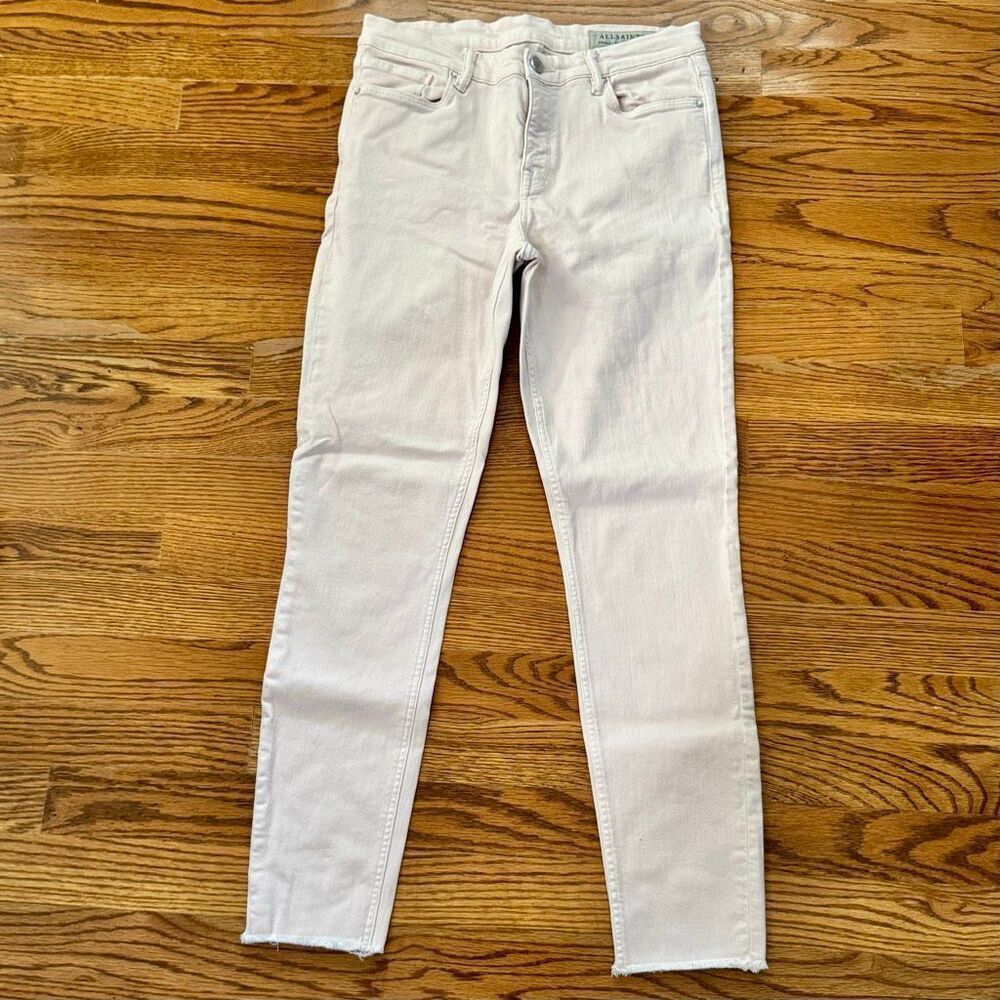 All Saints Grace Pink Fringe Jeans. Size 31.